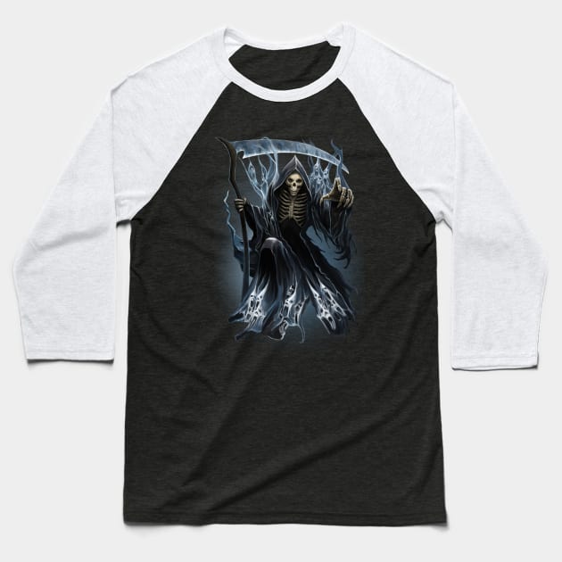 Spirit Reaper Baseball T-Shirt by Mystik Media LLC